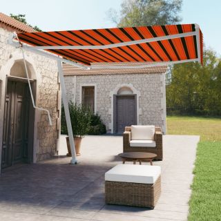 iseseisev automaatne varikatus, 400 x 350 cm, oranž/pruun