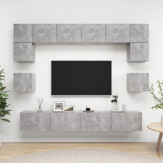 8-osaline telerikappide komplekt, betoonhall, tehispuit