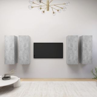 telerikapid 4 tk, betoonhall, 30,5 x 30 x 90 cm, tehispuit