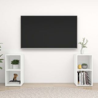 telerikapid 2 tk valge 72x35x36,5 cm tehispuit