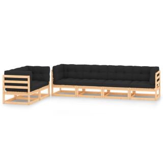 6-osaline aiadiivanikomplekt patjadega, antratsiithall, mänd