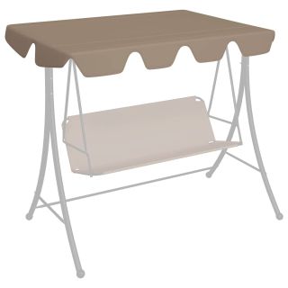 садовые качели сменная крыша коричнево-серая 150/130x105/70 см