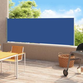 lahtitõmmatav terrassi külgsein, 180 x 500 cm, sinine