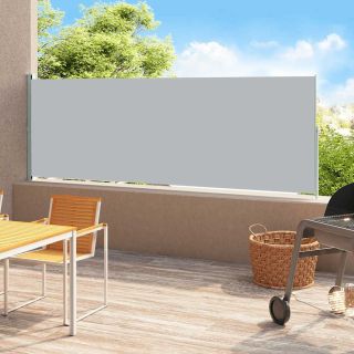 lahtitõmmatav terrassi külgsein, 180 x 500 cm, hall