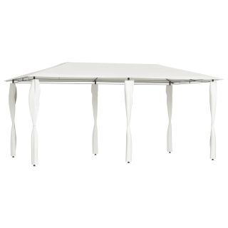 беседка с чехлами для столбов 2,98x5,3x2,59 м, кремовая 160 г/м²
