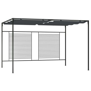 varjualune, eemaldatav katus, 4x3x2,3 m antratsiithall 180 g/m²