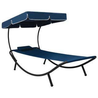 aia lamamistool varikatuse ja padjaga, sinine