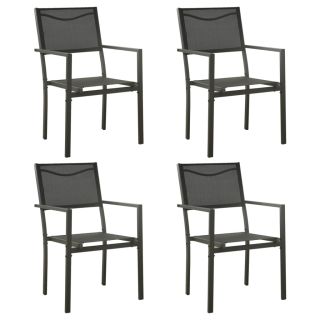 aiatoolid, 4 tk, teras ja tekstileen, must ja antratsiit