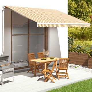 varikatuse asenduskangas, kollane ja valge, 4 x 3,5 m