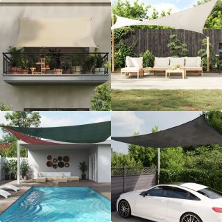 парус солнечный 160 г/м² красный, 5 x 7 x 7 м, HDPE