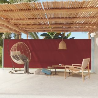 lahtitõmmatav terrassi külgsein, 180 x 600 cm, punane