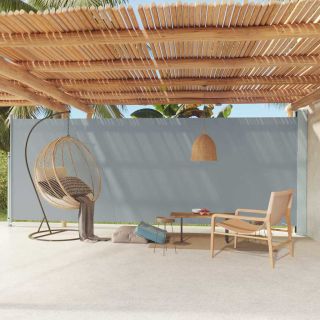 выдвижная боковая стенка патио, 200 x 600 см, серая