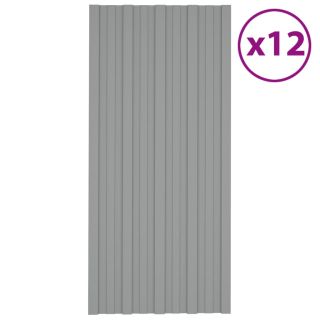 katusepaneel 12 tk, tsingitud terasest, hall, 100 x 45 cm