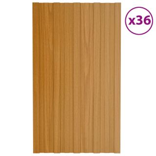 katusepaneel 36 tk, tsingitud terasest, naturaalne, 80 x 45 cm