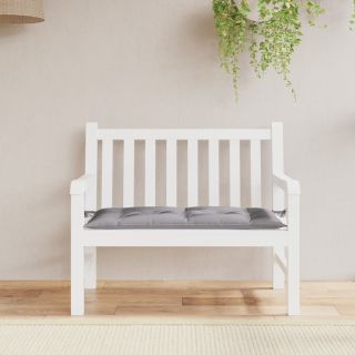 подушка для сиденья садовой скамейки, серая, 100x50x7 см, ткань оксфорд