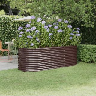Подставка для садовых растений, сталь с порошковым покрытием, 224x80x68 см, коричневая