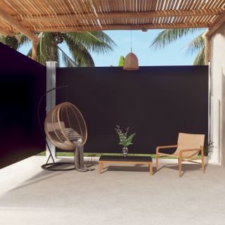 lahtitõmmatav külgsein, must, 220 x 600 cm