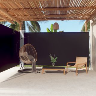 lahtitõmmatav külgsein must 200 x 600 cm
