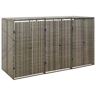 kolme prügikasti kuur, hall, 207 x 80 x 117 cm, polürotang
