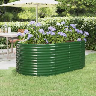 Подставка для садовых растений, сталь с порошковым покрытием, 175x100x68 см, зеленая