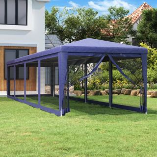 peotelk 10 võrgust külgseinaga, sinine, 3 x 12 m HDPE