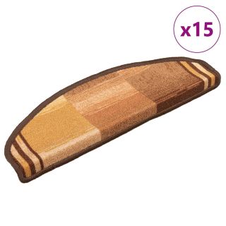 самоклеящиеся коврики для лестницы 15 шт., коричневые, 65 x 21 x 4 см