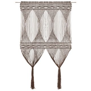 makrameekardin, pruunikashall 140 x 240 cm puuvill