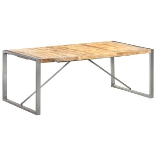 söögilaud, 200 x 100 x 75 cm, töötlemata mangopuit