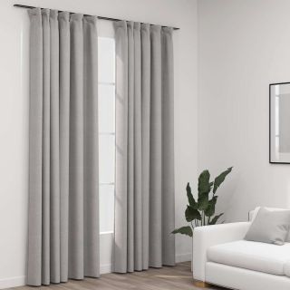 pimendavad kardinad konksudega, 2 tk hall 140 x 245 cm