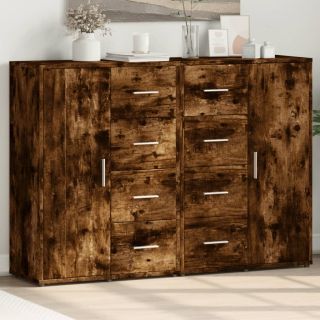 Буфеты 2 шт., копченый дуб, 60 x 31 x 84 см, искусственное дерево