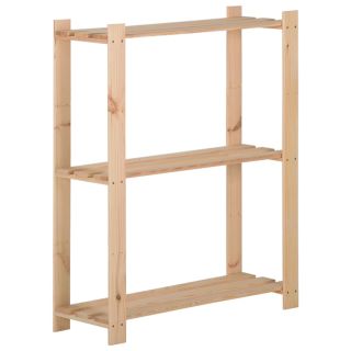 Трехъярусная полка для хранения, 60 x 28,5 x 90 см, сосна