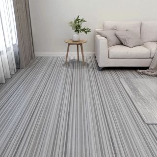 iseliimuvad põrandaplaadid 55 tk, PVC, 5,11 m², helehall