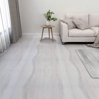 iseliimuvad põrandaplaadid, 55 tk, PVC, 5,11 m², helehall