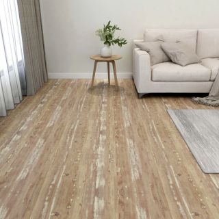 iseliimuvad põrandaplaadid, 55 tk, PVC, 5,11 m², pruun