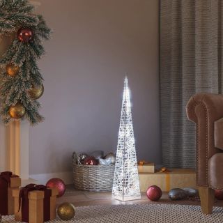 akrüülist valguskoonus, LED-tuli, külm valge 60 cm