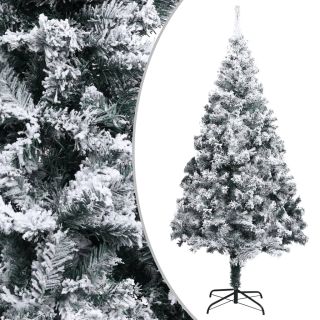kunstkuusk lumiste okstega, roheline, 300 cm, PVC