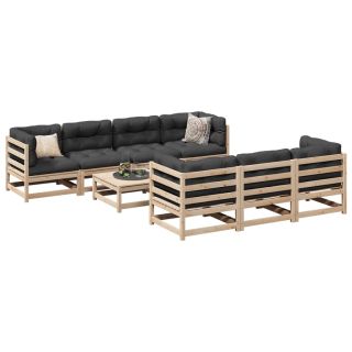 8-osaline aiadiivani komplekt, männipuit