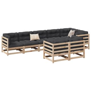 8-osaline aiadiivani komplekt, männipuit