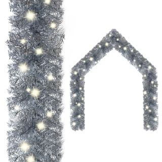 jõuluvanik LED-tuledega 20 m hõbedane