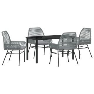 5-osaline Aia Toitlustuskomplekt padjadega Hall Polü Rattan