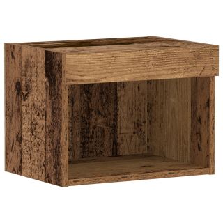 Seina kapp LED valgustitega Vanapuidust 40x30x30 cm