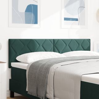 Peatoe Diamandi Plokkide Kujundus Tume roheline 140 cm Velvet