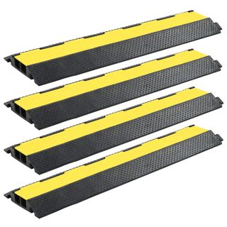 kaablikaitse 4 tk 2 kanaliga, kummist, 101,5 cm