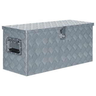 алюминиевая коробка 80 x 30 x 35 см, серебристая