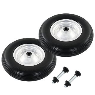 aiakäru rattad 2 tk telgedega, toekas PU 4,00–8, 390 mm