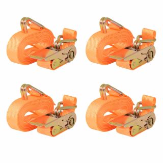 pingutitega koormarihmad 4 tk 0,4 tonni 6 m x 25 mm, oranž