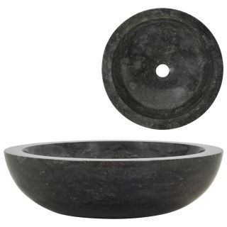valamu 40 x 12 cm, marmor, must