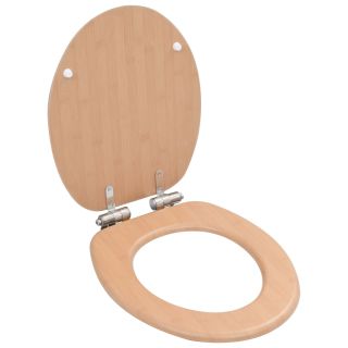 WC prill-laud vaikselt sulguv, MDF, bambuse disainiga