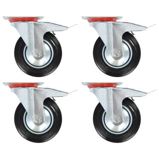 pöörlevad rattad topeltpiduritega 4 tk 160 mm