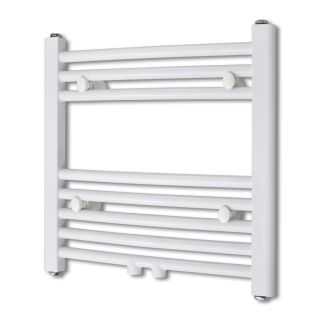 Keskkütteradiaator/käterätikuivati vannituppa, kumer 480 x 480 mm, külgmise ja keskmise ühendusega